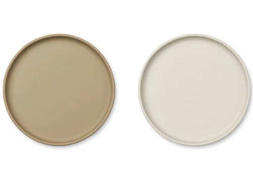 Liewood oat sandy mix tallerken Gabriel silikone (2-pack)